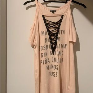 Express off the shoulder tee